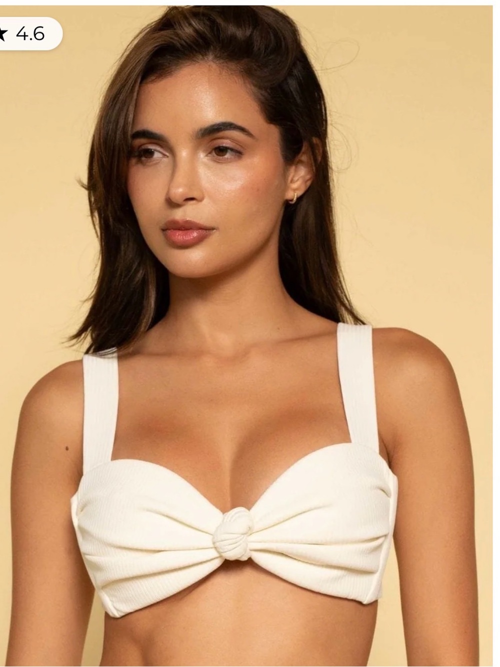 Montce buttercream rib Hayden bikini top and high waist bottoms NWT size Small - Picture 4 of 4